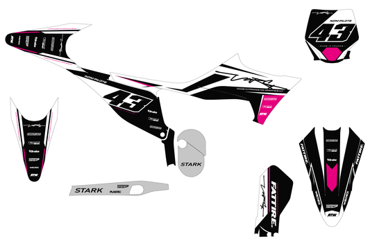 Kit déco Stark VARG MX/EX/SM - SVMX005 Rose