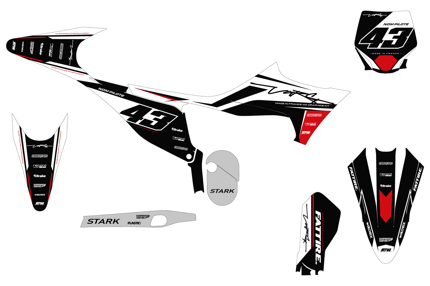 KTM 50 SX motocross graphics kit - Cutz Orange
