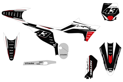 KTM 50 SX motocross graphics kit - Cutz Orange