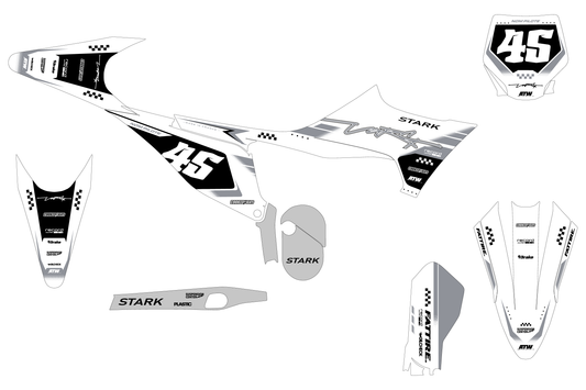 Kit déco Stark VARG MX/EX/SM - SVMX006 Blanc