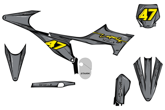 Kit déco Stark VARG MX/EX/SM - SVMX007 Gris