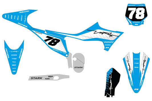 Kit déco Stark VARG MX/EX/SM - SVMX009 Cyan