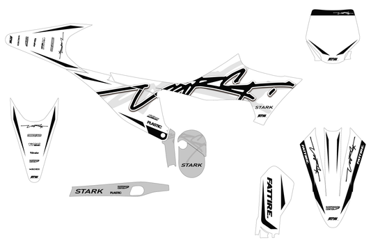 Kit déco Stark VARG MX/EX/SM - SVMX010 Blanc