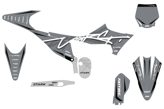 Kit déco Stark VARG MX/EX/SM - SVMX010 Gris