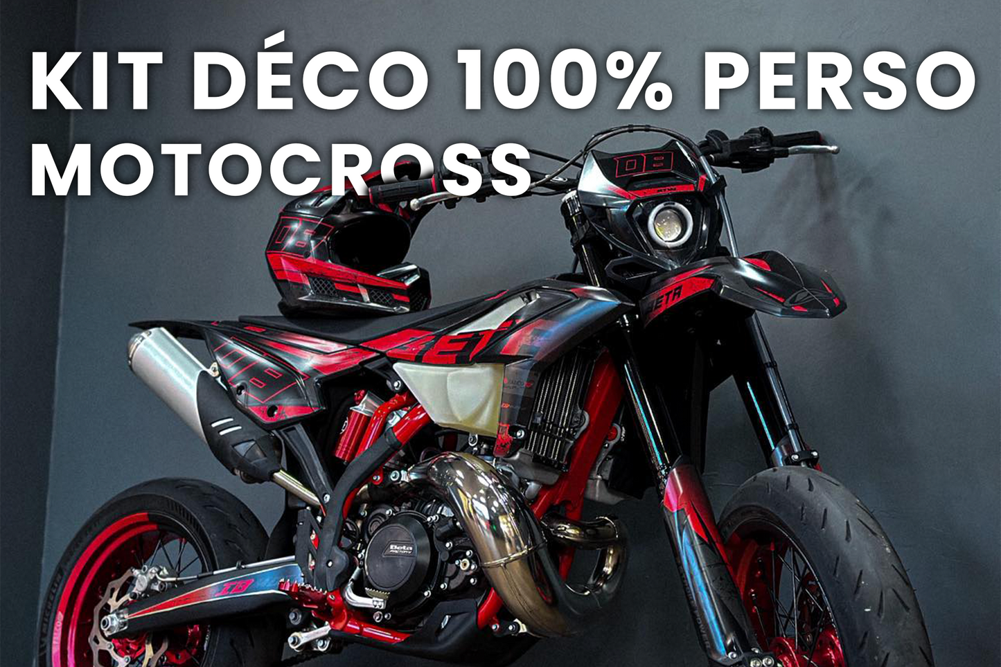 Kit déco Casque Motocross 100% perso