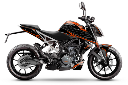 Kit déco Moto “Shadow” KTM 390 DUKE Orange