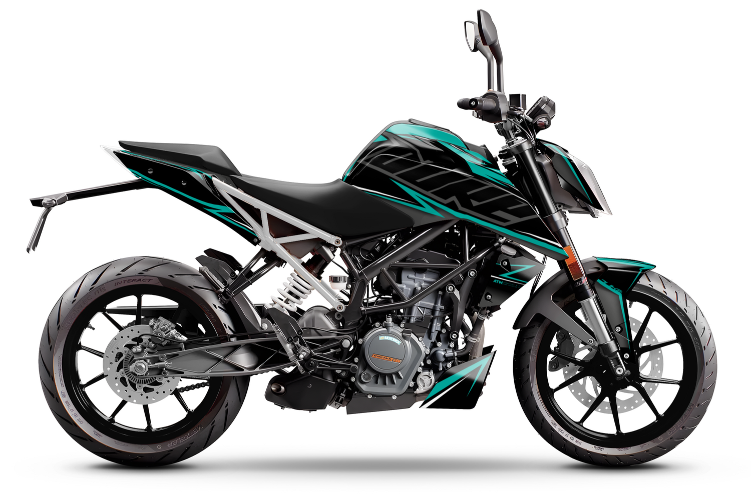 Kit déco Moto “Shadow” KTM 390 DUKE Turquoise - ATW DESIGN