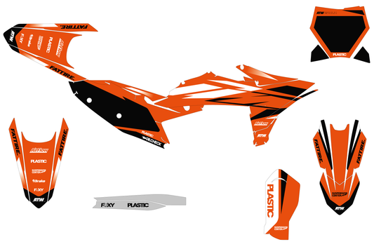 Kit déco motocross KTM 450 SMR - Cutz Orange
