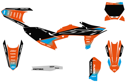 Kit déco motocross KTM 450 SMR - Cutz Cyan