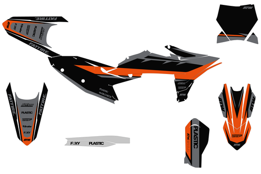Kit déco motocross KTM 450 SMR - Rift Noir