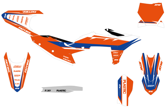 Kit déco motocross KTM 450 SMR - Rift Orange