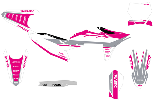 Kit déco motocross KTM 450 SMR - Rift Rose