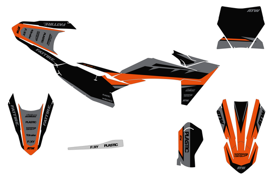 Kit déco motocross KTM 85 SX - Rift Noir