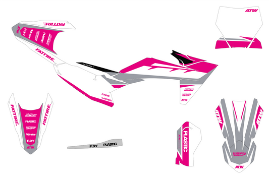 Kit déco motocross KTM 85 SX - Rift Rose