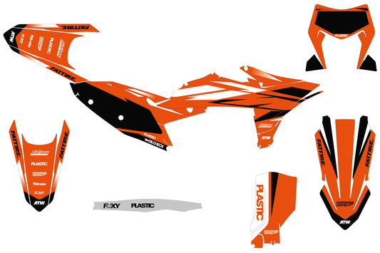 Kit déco motocross KTM EXC / EXC-F - Cutz Orange