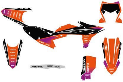 Kit déco motocross KTM EXC / EXC-F - Cutz Violet