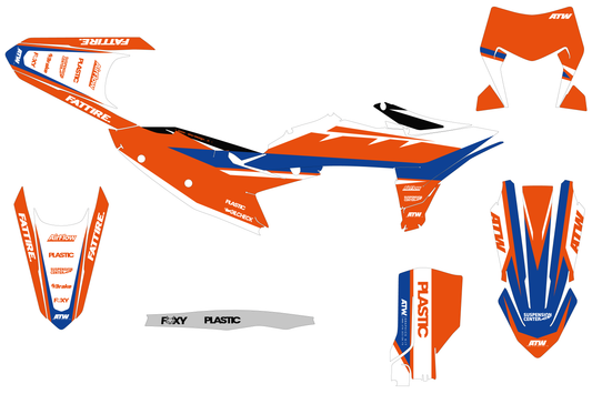 Kit déco motocross KTM EXC / EXC-F - Rift Orange
