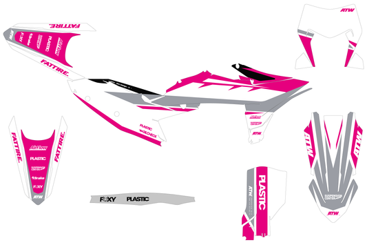 Kit déco motocross KTM EXC / EXC-F - Rift Rose