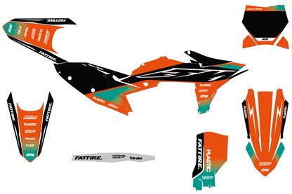 Kit déco motocross KTM SX / SX-F - Cutz Teal