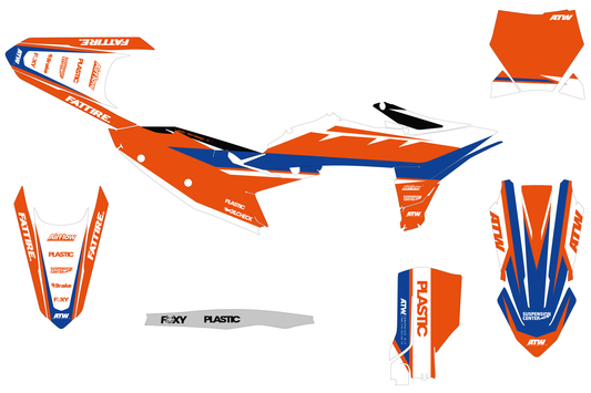 Kit déco motocross KTM SX / SX-F - Rift Orange