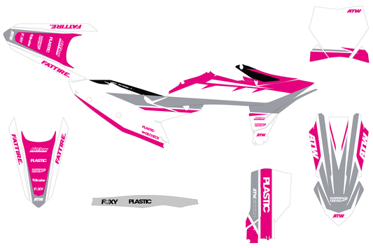 Kit déco motocross KTM SX / SX-F - Rift Rose