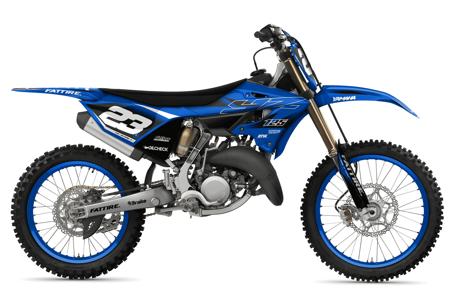 YAMAHA 125-250 YZ Motocross Graphics Kit - Factory-K22 Blue
