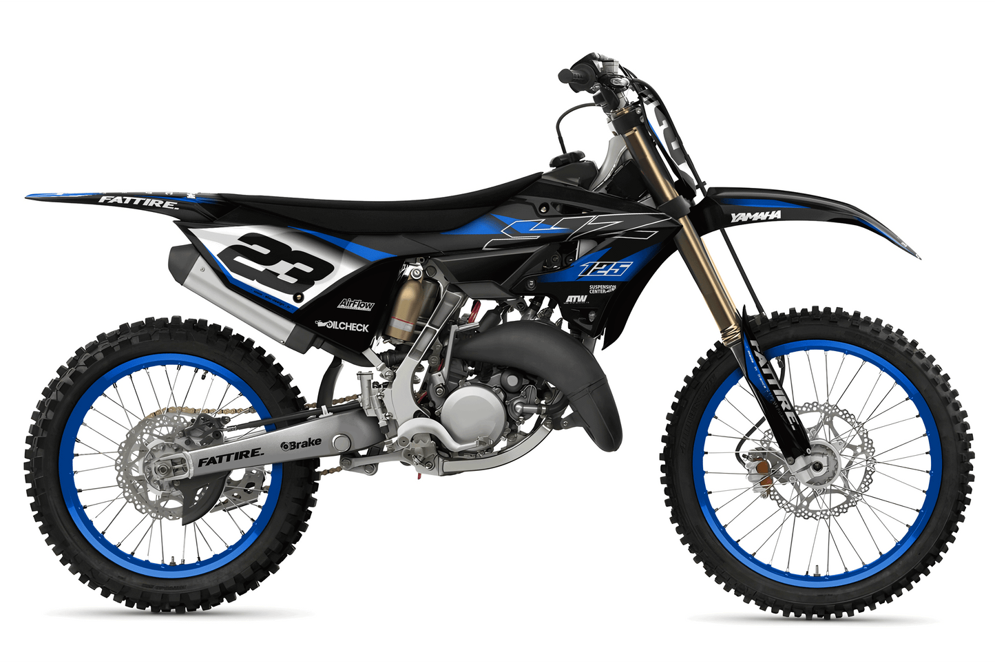 YAMAHA 125-250 YZ Motocross Graphics Kit - Factory-K22 Black