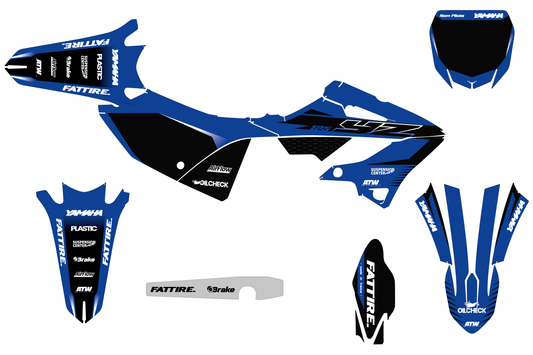 Kit déco motocross YAMAHA 125-250 YZ - Factory-K23 Bleu