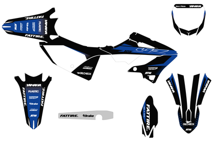 YAMAHA 125-250 YZ Motocross Graphics Kit - Factory-K23 Black