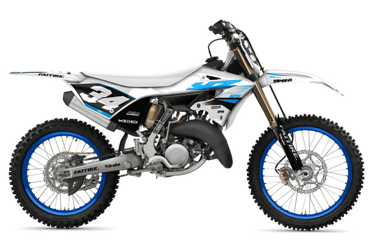 Kit déco motocross YAMAHA 125-250 YZ - Factory-K25 Blanc