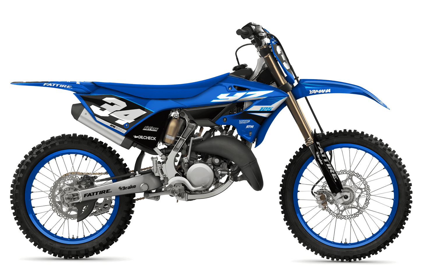 Kit déco motocross YAMAHA 125-250 YZ - Factory-K25 Bleu