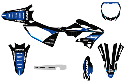 Kit déco motocross YAMAHA 125-250 YZ - Factory-K26 Noir