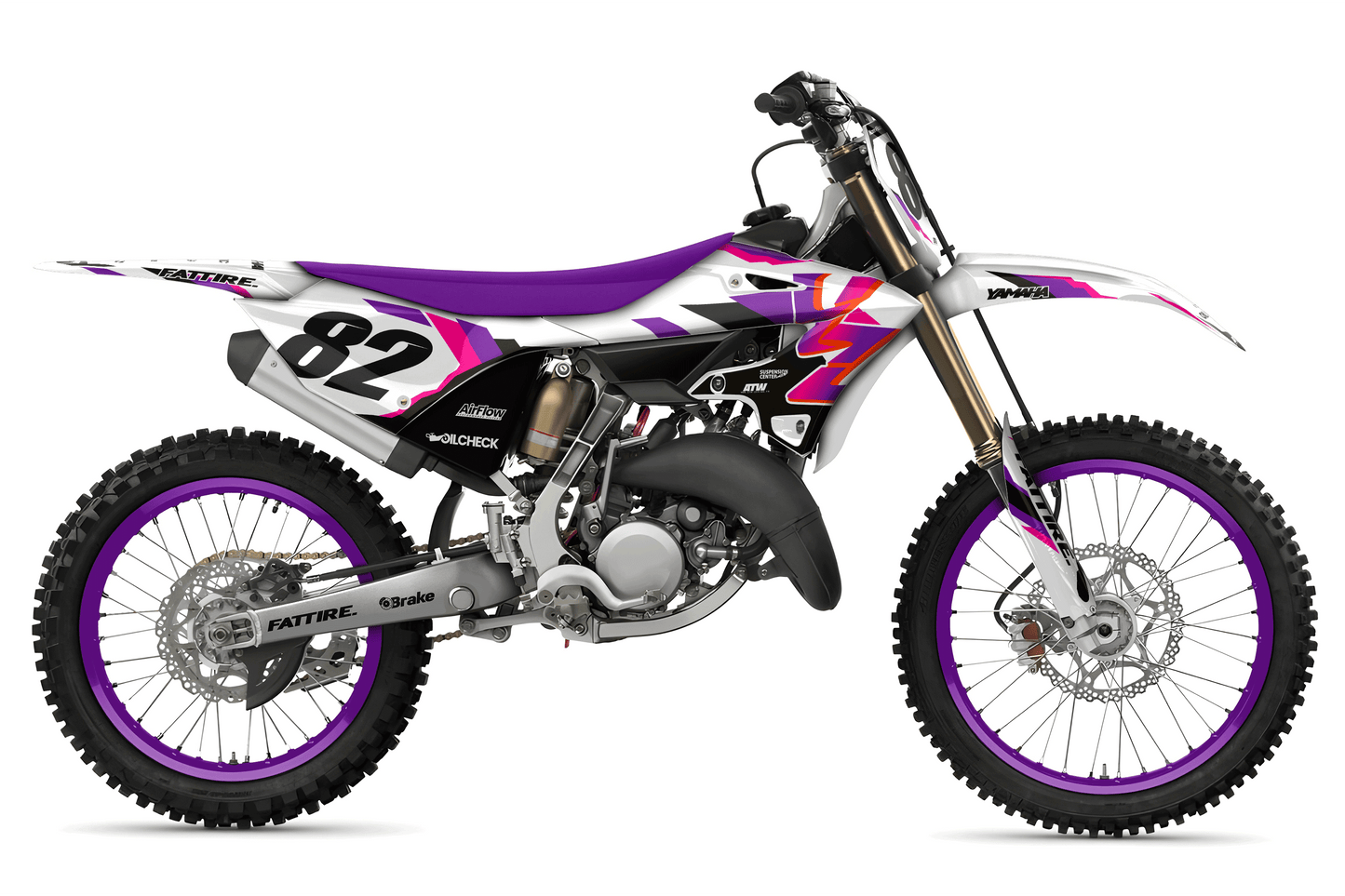 Kit déco motocross YAMAHA 125-250 YZ - Year-50 Noir
