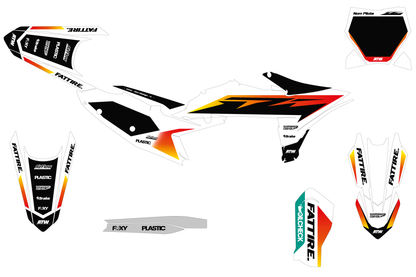 KTM 450 SMR motocross graphics kit - Cutz Orange
