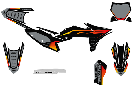 KTM 450 SMR motocross graphics kit - Cutz Orange