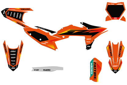 KTM 450 SMR motocross graphics kit - Cutz Orange