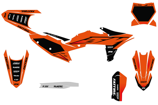 KTM 450 SMR motocross graphics kit - Cutz Orange