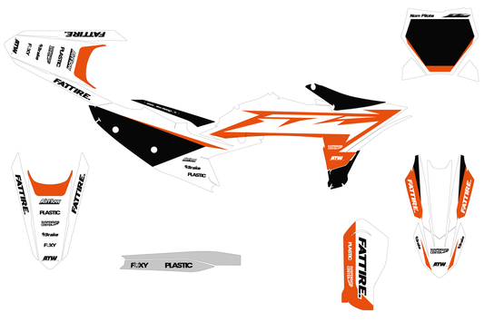 KTM 450 SMR motocross graphics kit - Cutz Orange