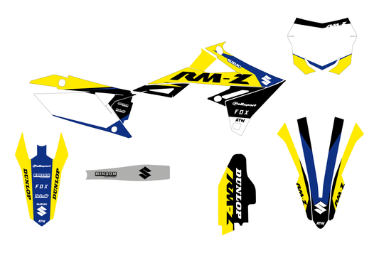Kit déco motocross “Stock” Suzuki 250 RM-Z Jaune
