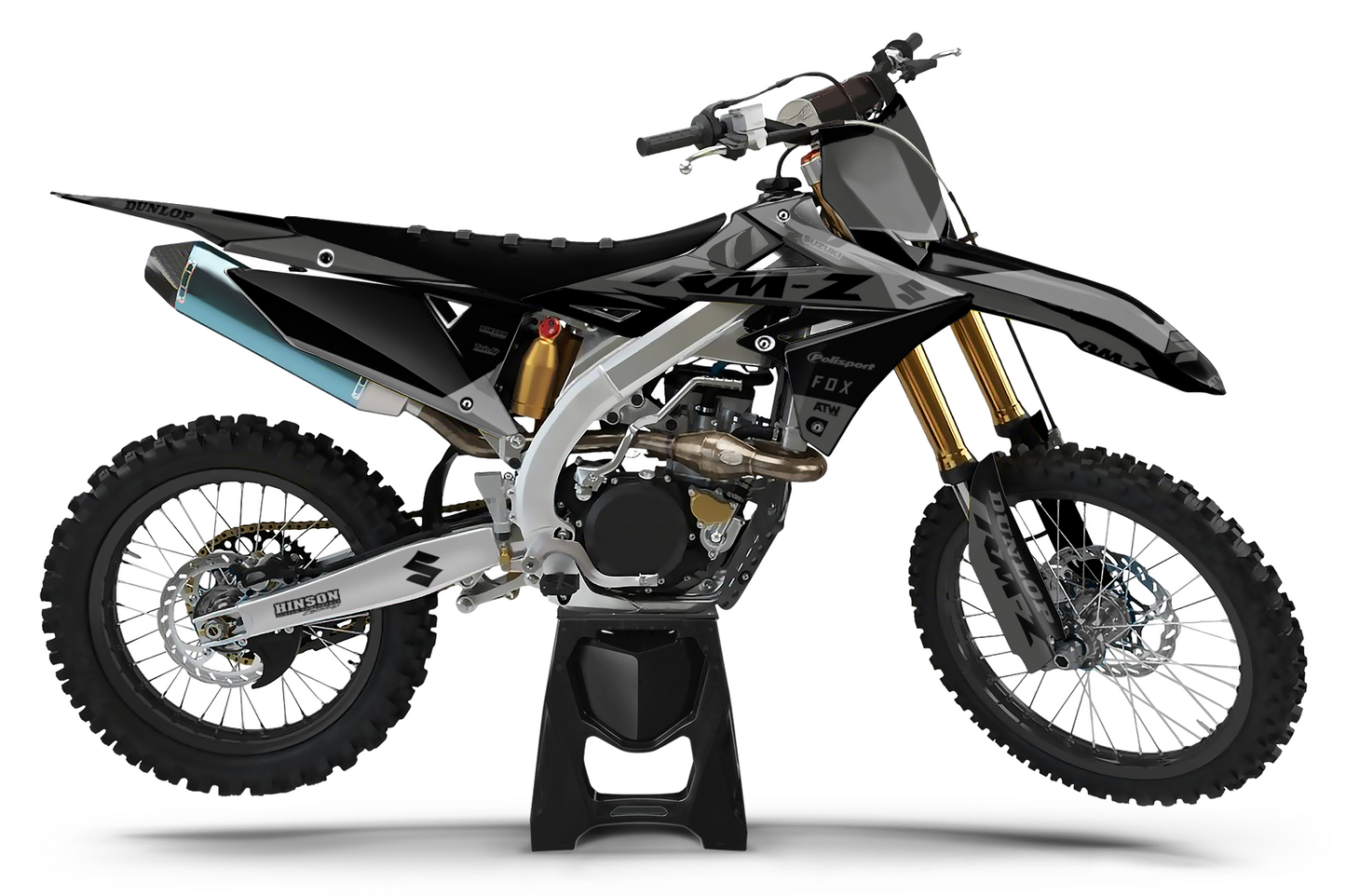 Kit déco motocross “Stock” Suzuki 450 RM-Z Noir