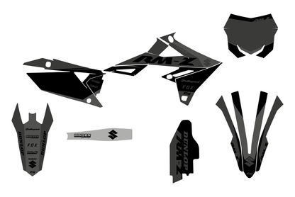 Kit déco motocross “Stock” Suzuki 450 RM-Z Noir