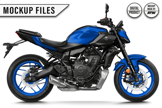 YAMAHA MT-07 2025-2026 Mockup – PSD & AI - ATW DESIGN