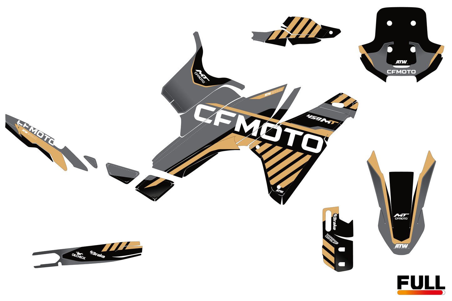 Kit déco moto CF MOTO 450 MT - Speed Beige