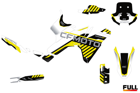 Kit déco moto CF MOTO 450 MT - Speed Blanc