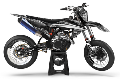 Kit déco Supermotard “Crack-Dark” pour Tout Modèles