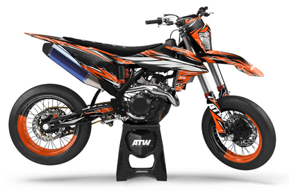 Kit déco Supermotard “Crack-Dark” pour Tout Modèles
