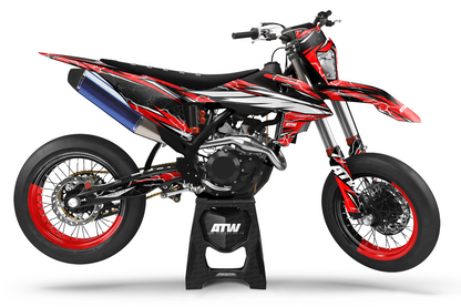 Kit déco Supermotard “Crack-Dark” pour Tout Modèles