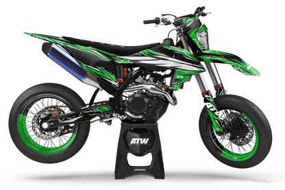 Kit déco Supermotard “Crack-Dark” pour Tout Modèles