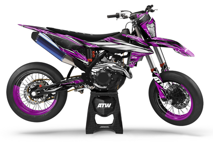 Kit déco Supermotard “Crack-Dark” pour Tout Modèles