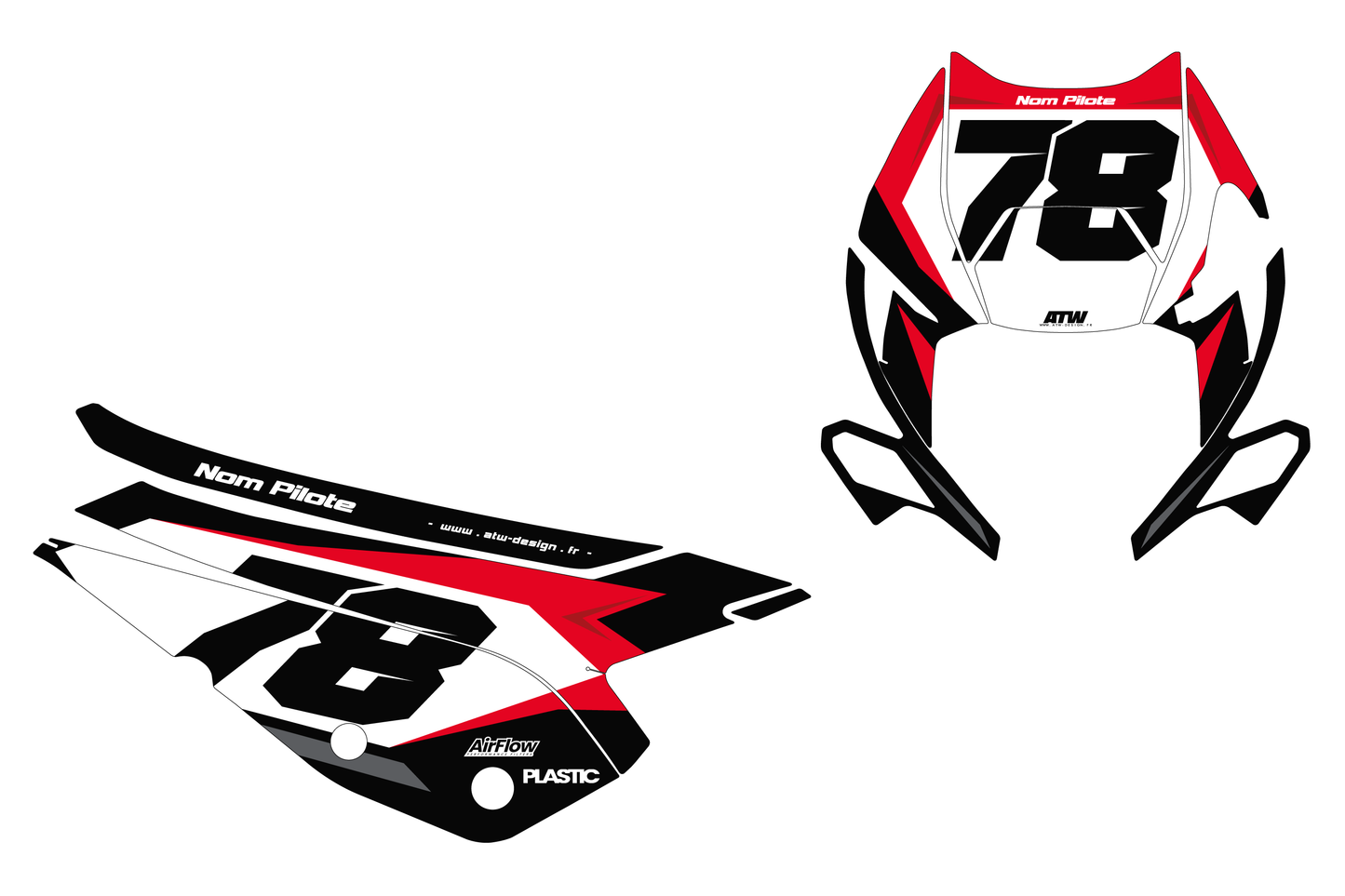 Fonds de plaques motocross Beta XTRAINER - FBXT002 Noir